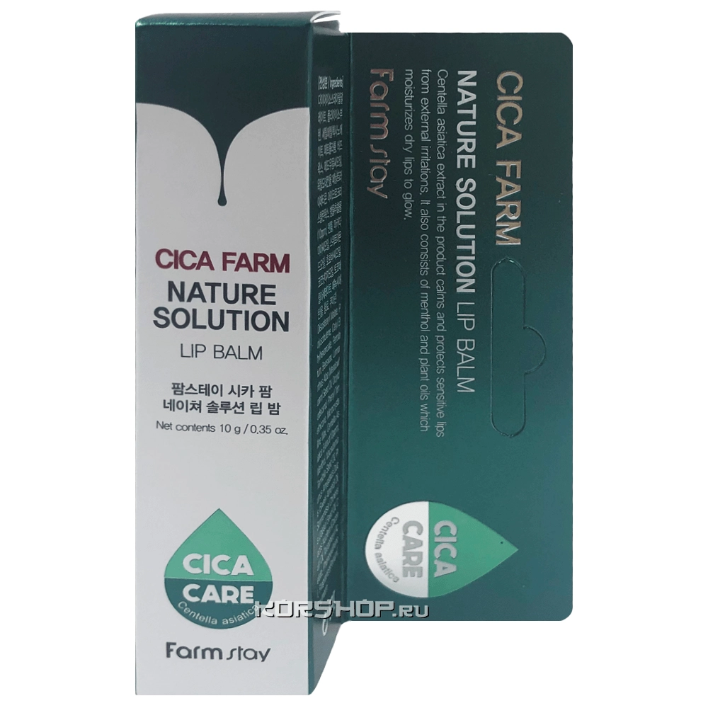 Восстанавливающий бальзам для губ с центеллой азиатской CICA FarmStay, Корея, 10 г Восстанавливающий бальзам для губ с центеллой азиатской CICA FarmStay, Корея, 10 г