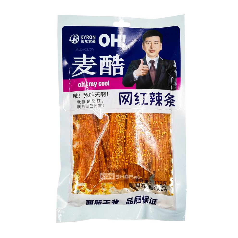 Пряные снеки латяо Maiku Mianjinwangye Kyron, Китай, 172 г