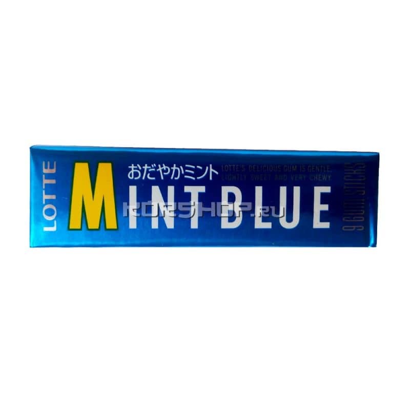 Жевательная резинка  Mint Blue Gum (Голубая мята) Lotte, Япония (9 шт) 31 г