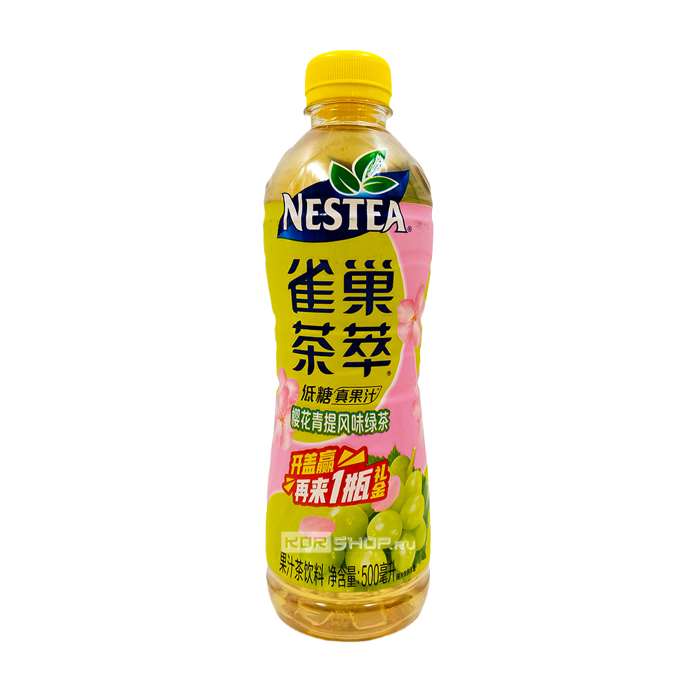 Напиток б/а «Холодный чай со вкусом винограда и вишневых цветов» Nestea, Китай, 500 мл