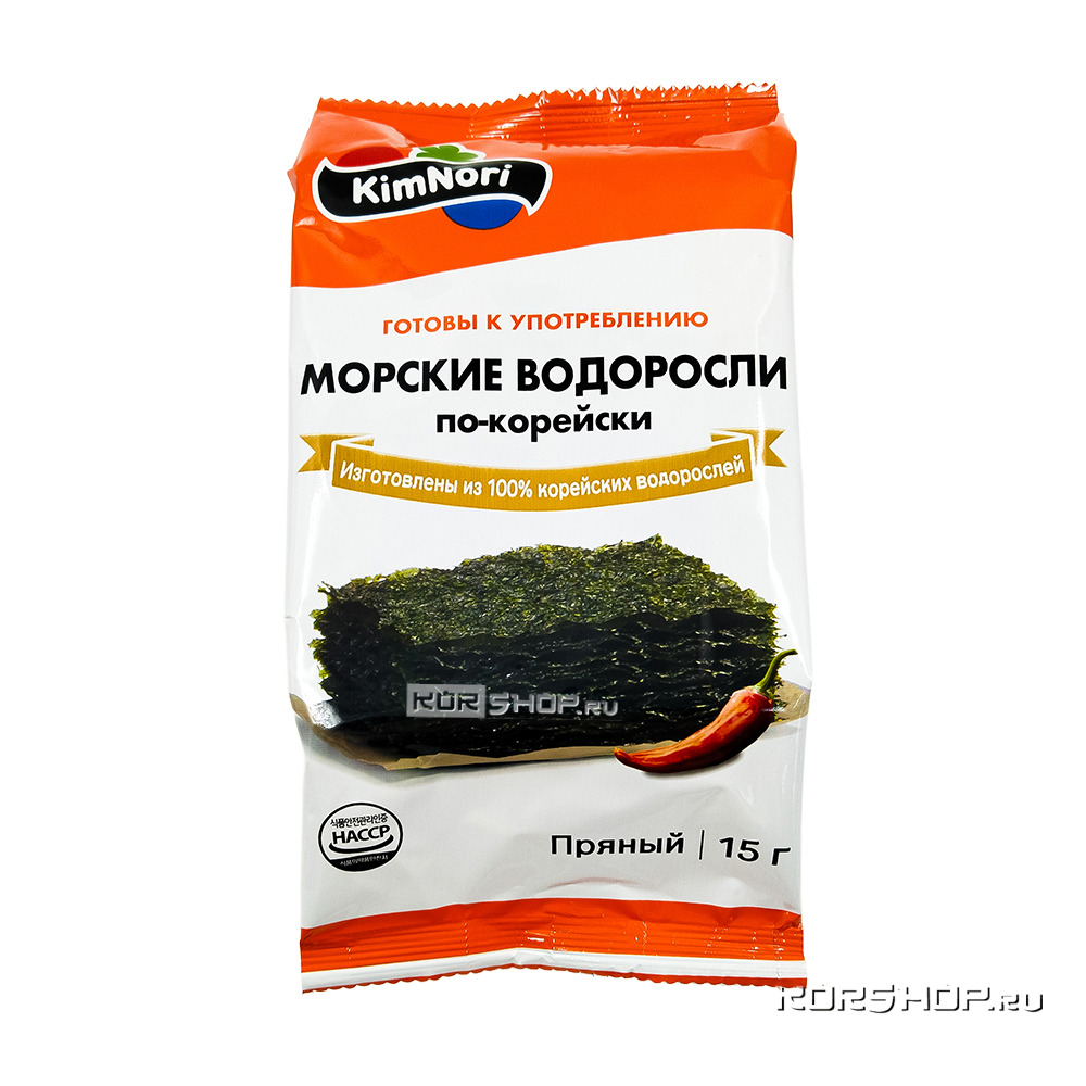 Жареная хрустящая морская капуста с пряным вкусом КимНори / KimNori, Корея, 15 г Жареная хрустящая морская капуста с пряным вкусом КимНори / KimNori, Корея, 15 г