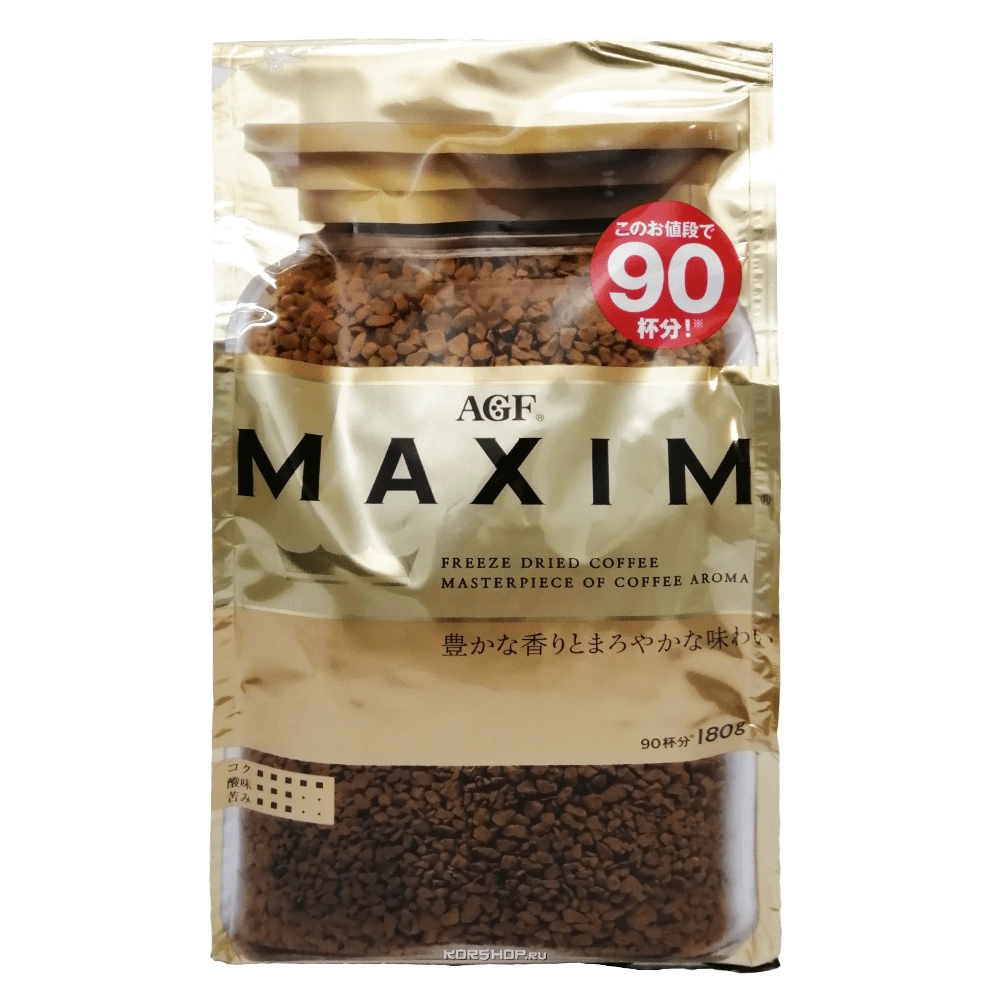 Натуральный растворимый кофе Gold Maxim AGF, Япония, 180 г Натуральный растворимый кофе Gold Maxim AGF, Япония, 180 г