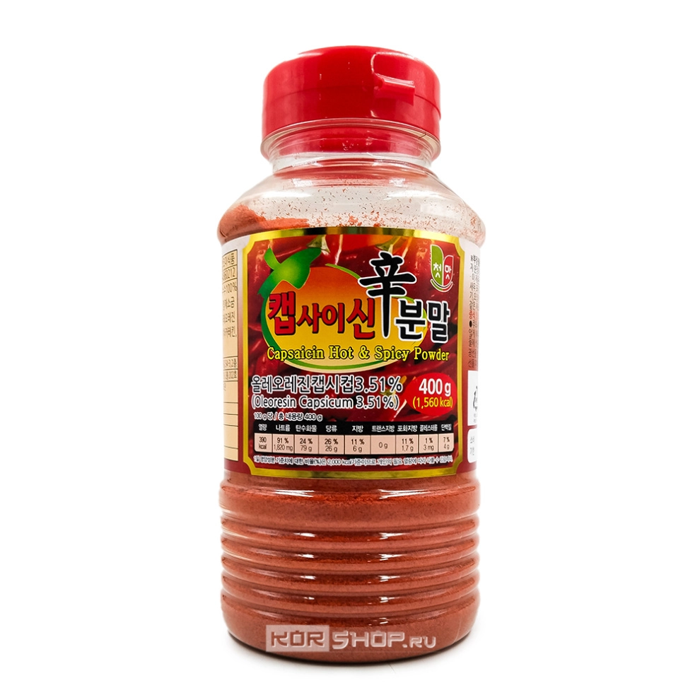 Острая приправа на основе жгучего перца из Чхонъяна с высоким содержанием капсаицина, Корея, 400 г