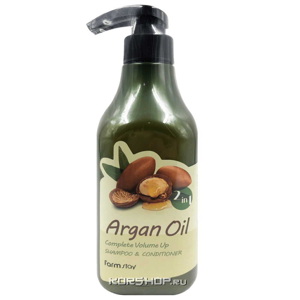 Шампунь и кондиционер для волос 2 в 1 с аргановым маслом FarmStay, Корея, 530 мл Шампунь и кондиционер для волос 2 в 1 с аргановым маслом FarmStay, Корея, 530 мл
