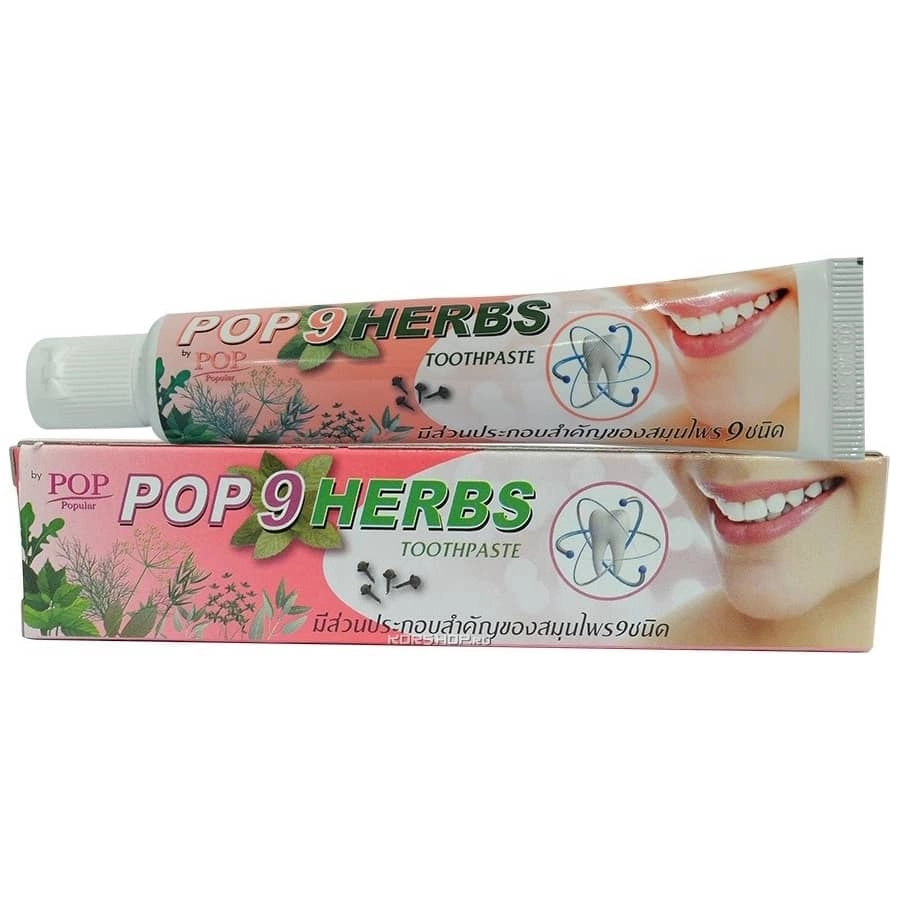 Растительная зубная паста 9 трав POP 9 Herbs, Таиланд, 40 г