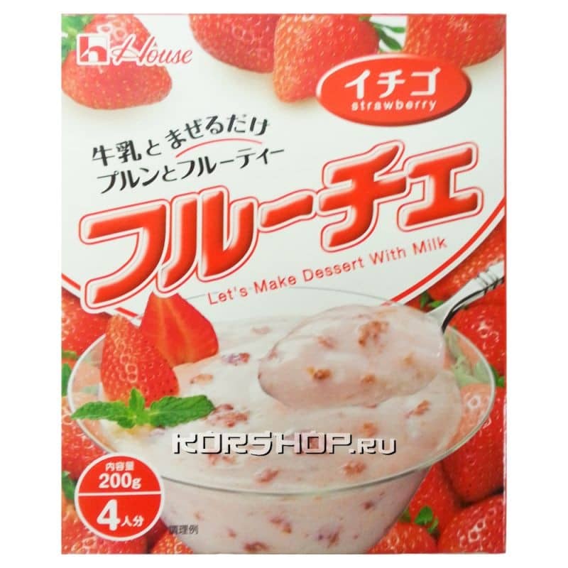 Смесь для молочного десерта "Клубника", Япония, 200 г