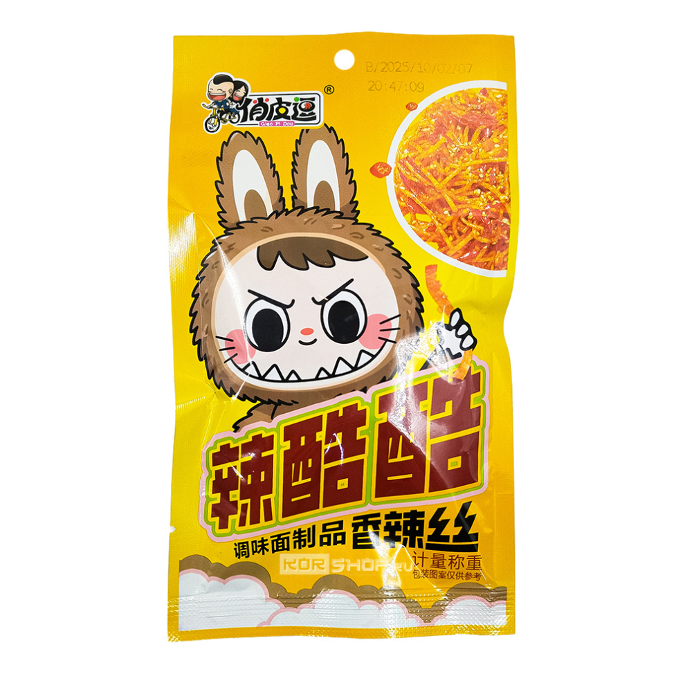 Мучные снеки латяо остро-пряные в форме лапши «Лабубу» Игривый Принц, Китай, 20 г