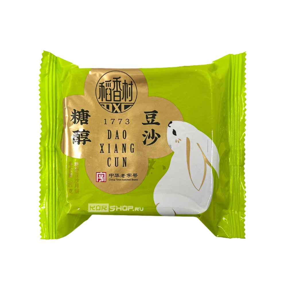 Лунный пряник с пастой из бобов DaoXiangCun, Китай, 100 г Лунный пряник с пастой из бобов DaoXiangCun, Китай, 100 г