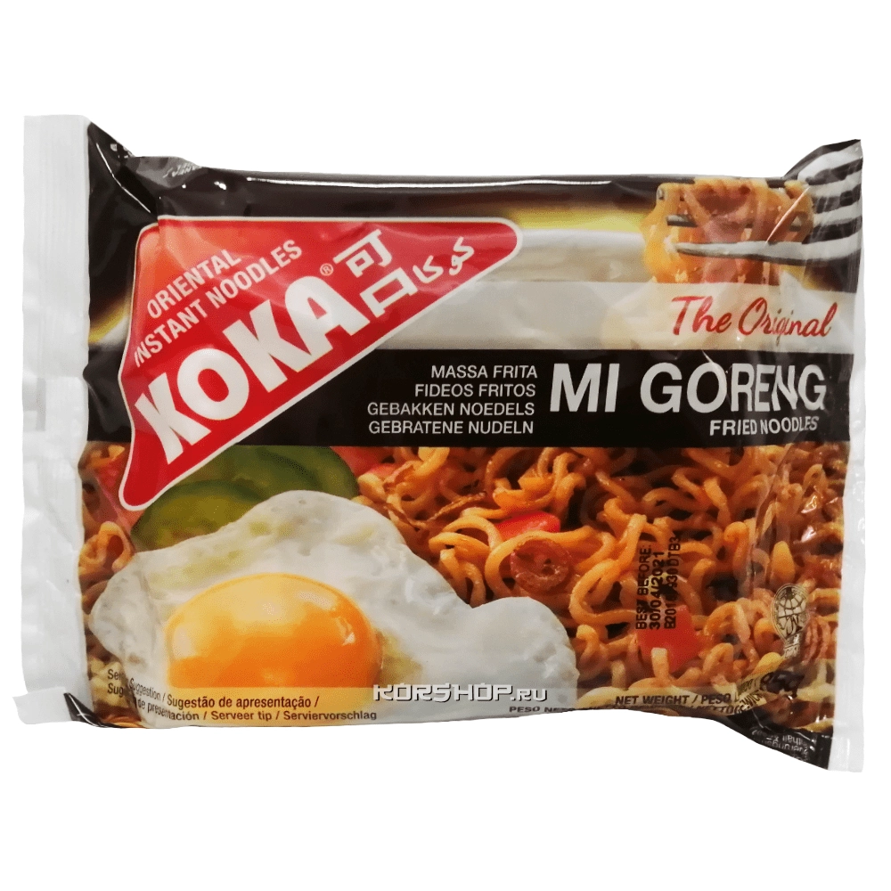 Лапша б/п со вкусом жареной лапши Ми Горенг Ориджинал Mie Goreng Koka, Сингапур, 85 г