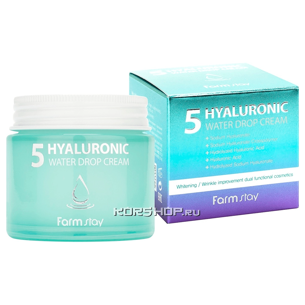 Крем для лица с концентрированным гиалуроновым комплексом Hyaluronic 5 Water Drop Farmstay, Корея, 80 мл Крем для лица с концентрированным гиалуроновым комплексом Hyaluronic 5 Water Drop Farmstay, Корея, 80 мл