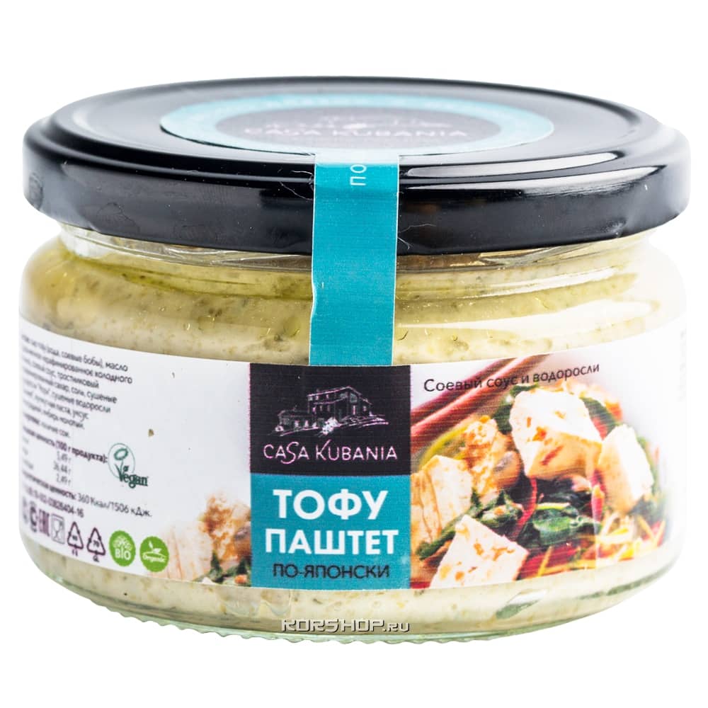 Тофу паштет по-японски (с соевым соусом и водорослями) Casa Kubania, 200 г