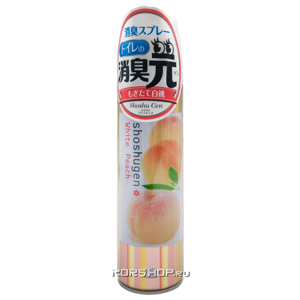 Освежитель воздуха для туалета аэрозоль Персик White Peach Kobayashi, Япония, 280 мл