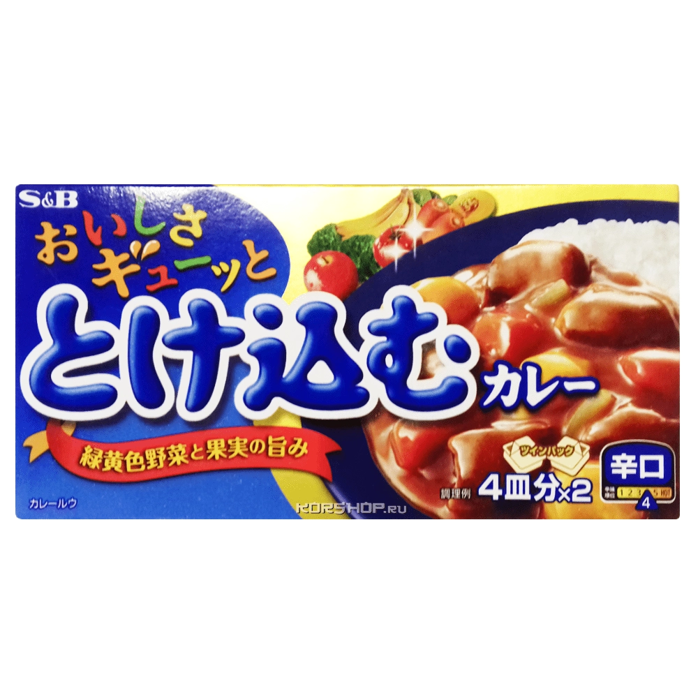 Карри соус из 5 видов овощей S and B (острый) S&amp;B, Япония, 140 г