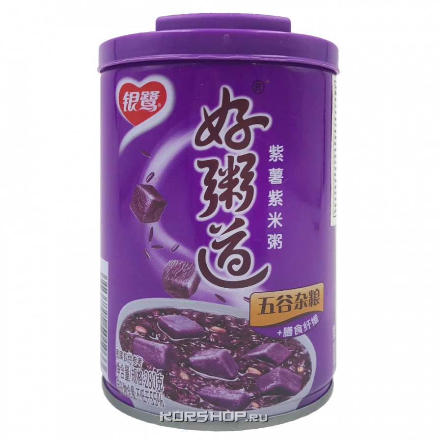 Каша из сладкого картофеля и фиолетового риса Yinlu, Китай, 280 г Каша из сладкого картофеля и фиолетового риса Yinlu, Китай, 280 г