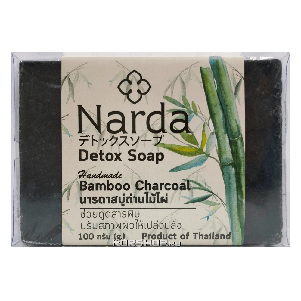 Мыло с бамбуковым углем Narda, Таиланд, 100 г Мыло с бамбуковым углем Narda, Таиланд, 100 г