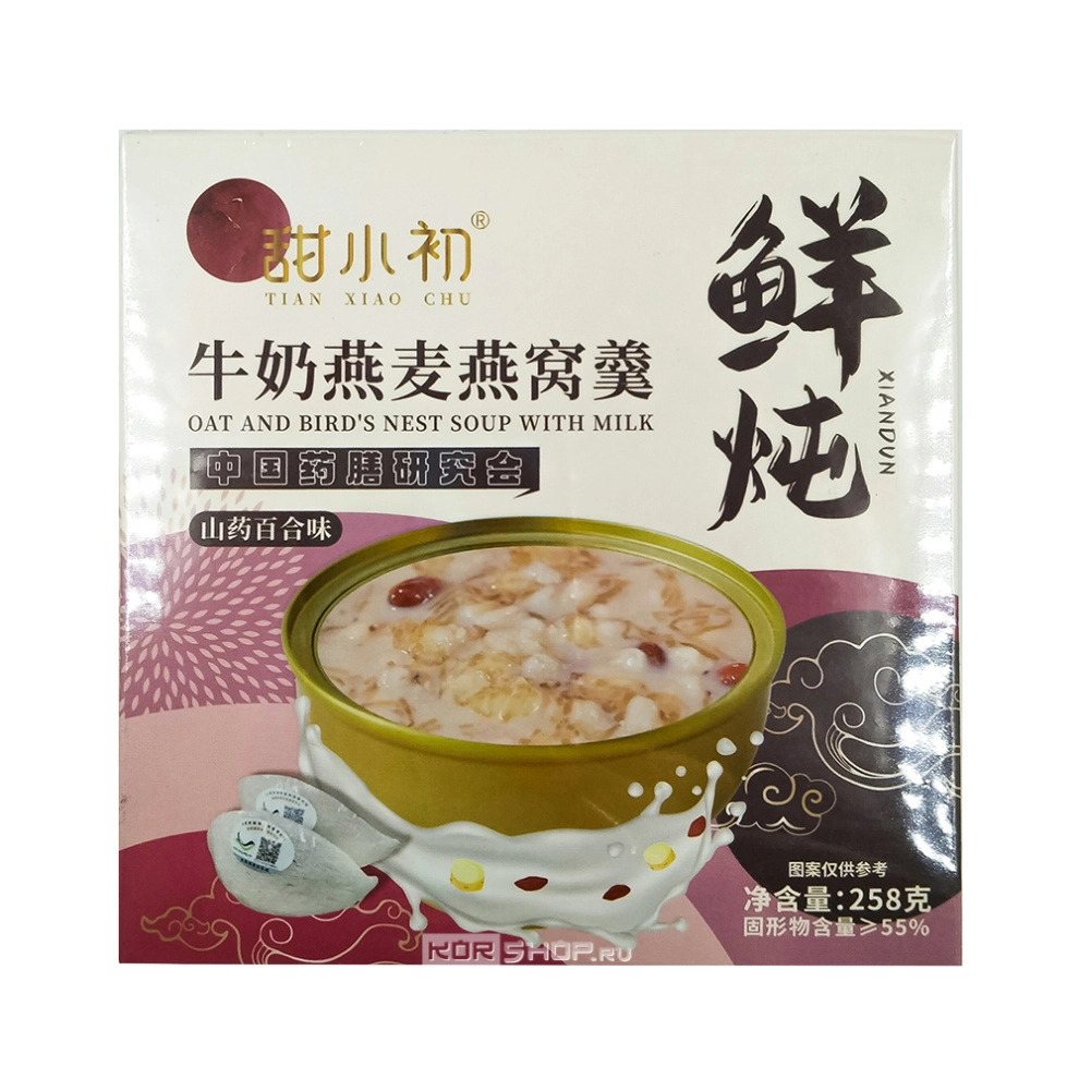 Суп «Птичье гнездо» молочно-овсяный Tianxiaochu, Китай, 258 г Суп «Птичье гнездо» молочно-овсяный Tianxiaochu, Китай, 258 г