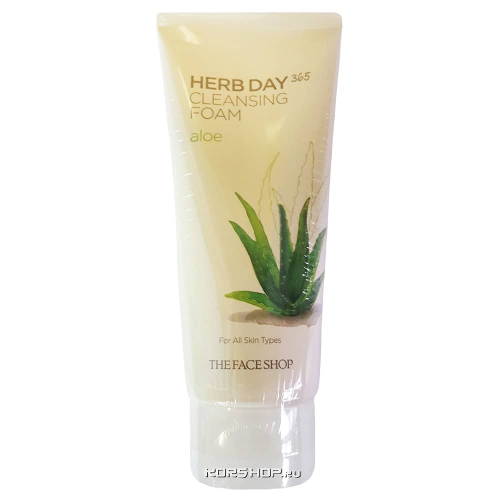 Пенка для умывания Herb Day 365 Cleansing Foam Aloe The Faceshop, Корея, 170 г