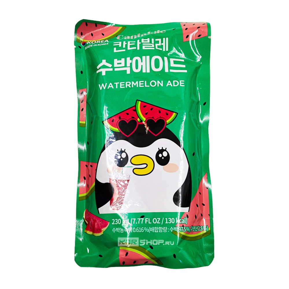 Напиток со вкусом арбуза (Watermelon Ade) Кантабиле / Cantabile, Корея, 230 мл Напиток со вкусом арбуза (Watermelon Ade) Кантабиле / Cantabile, Корея, 230 мл