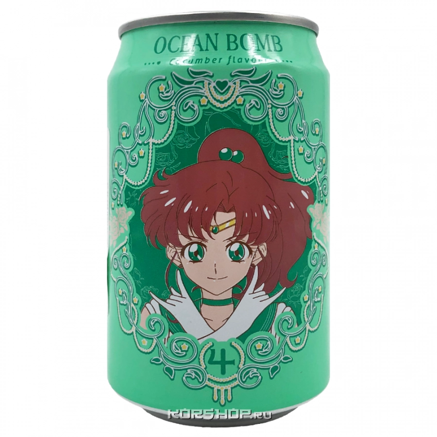 Лимонад со вкусом огурца «Сейлор Мун» Ocean Bomb, Тайвань, 330 мл Лимонад со вкусом огурца «Сейлор Мун» Ocean Bomb, Тайвань, 330 мл