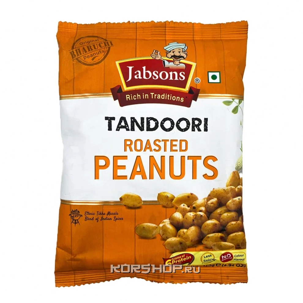 Арахис обжаренный со специями (Тандури масала) Jabsons, Индия, 140 г Арахис обжаренный со специями (Тандури масала) Jabsons, Индия, 140 г