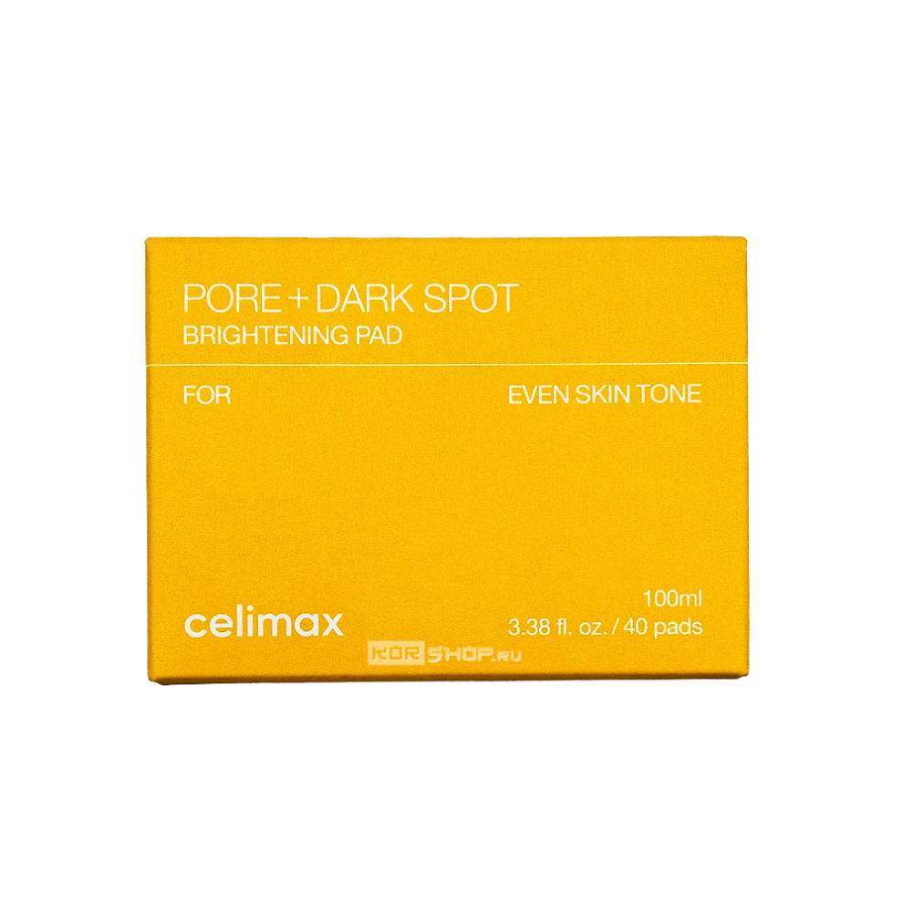 Осветляющие тонер-пэды для лица против пигментации для выравнивания тона и рельефа кожи Pore+Dark Spot Brightening Pad Celimax, Корея, 100 мл (40 шт.) Осветляющие тонер-пэды для лица против пигментации для выравнивания тона и рельефа кожи Pore+Dark Spot Brightening Pad Celimax, Корея, 100 мл (40 шт.)