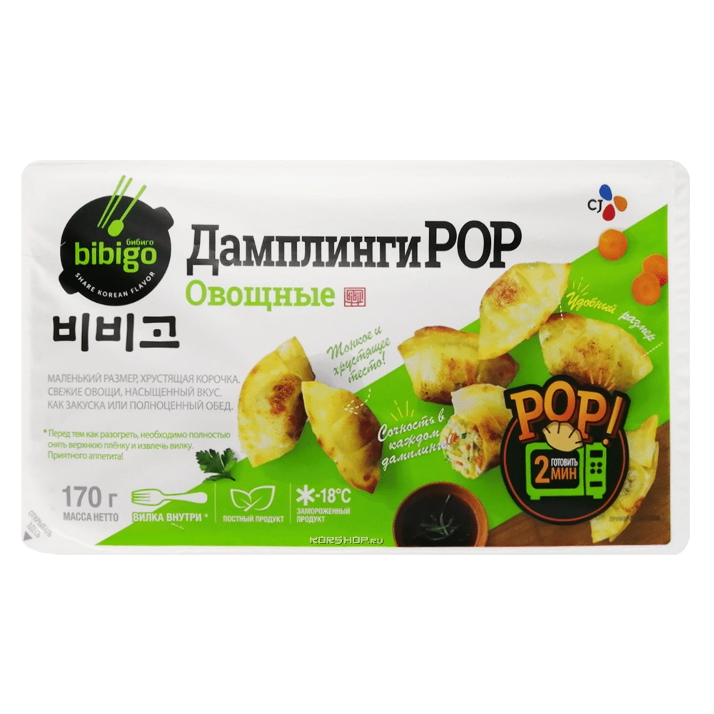 Дамплинги жареные (готов.) овощные Bibigo Pop, 170 г Дамплинги жареные (готов.) овощные Bibigo Pop, 170 г
