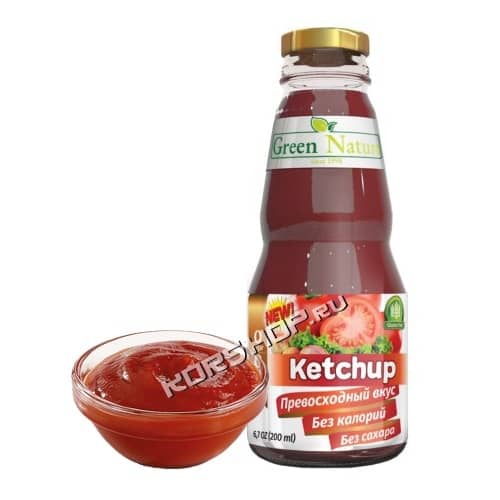 Бескалорийный кетчуп Ketchup Green Nature, 200 мл