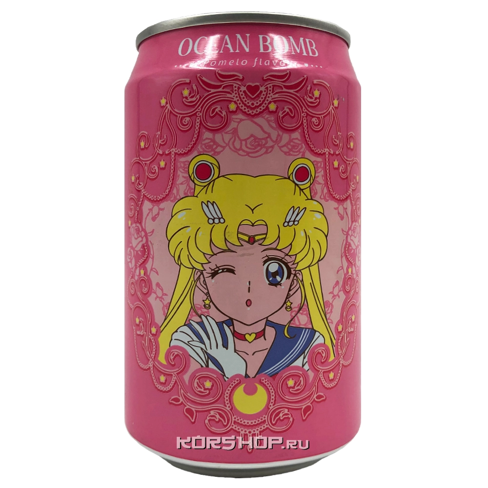Лимонад со вкусом помело «Сейлор Мун» Ocean Bomb, Тайвань, 330 мл Лимонад со вкусом помело «Сейлор Мун» Ocean Bomb, Тайвань, 330 мл