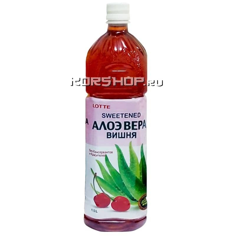 Напиток с Алоэ-Вера Вишня Lotte, Корея, 1,5 л