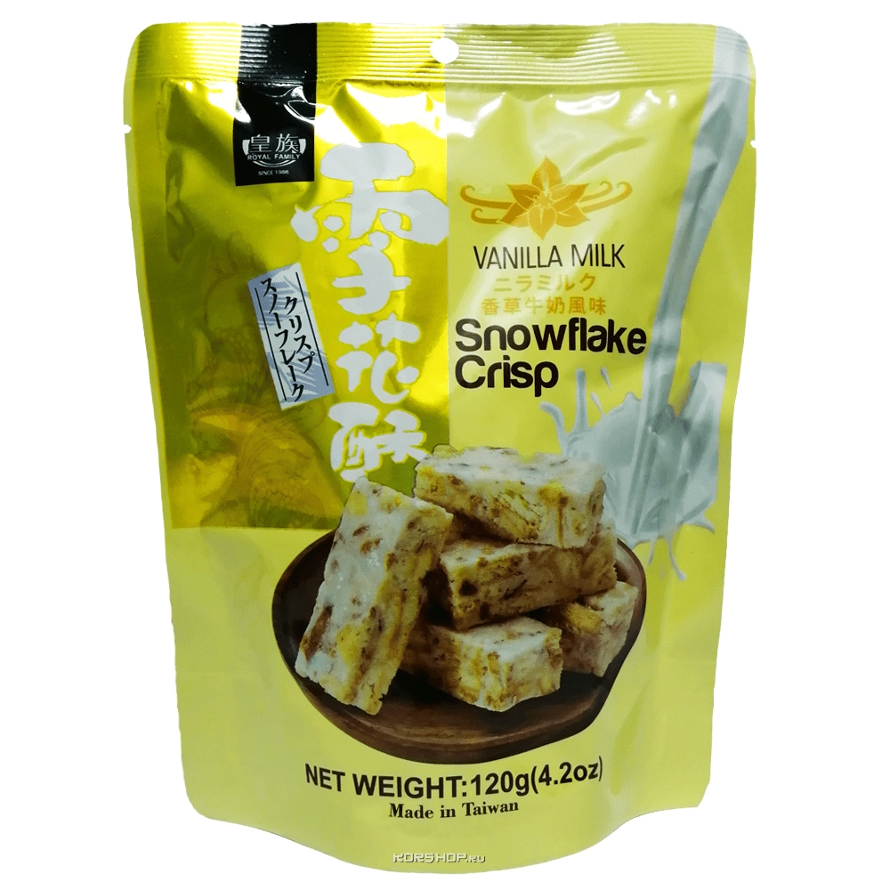 Японское печенье Сноуфлэйк с ванилью Royal Family, Тайвань, 120 г