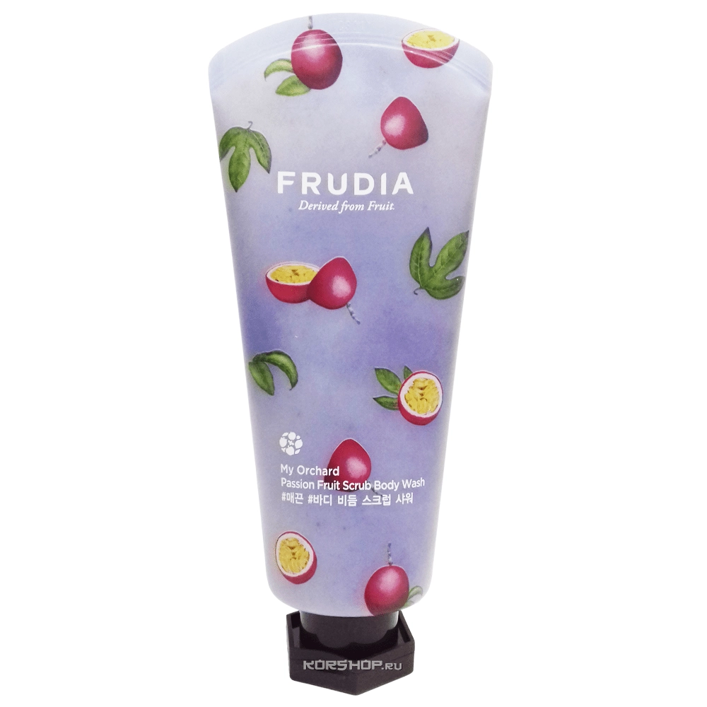 Скрабирующий гель для душа с маракуйей Frudia, Корея, 200 мл
