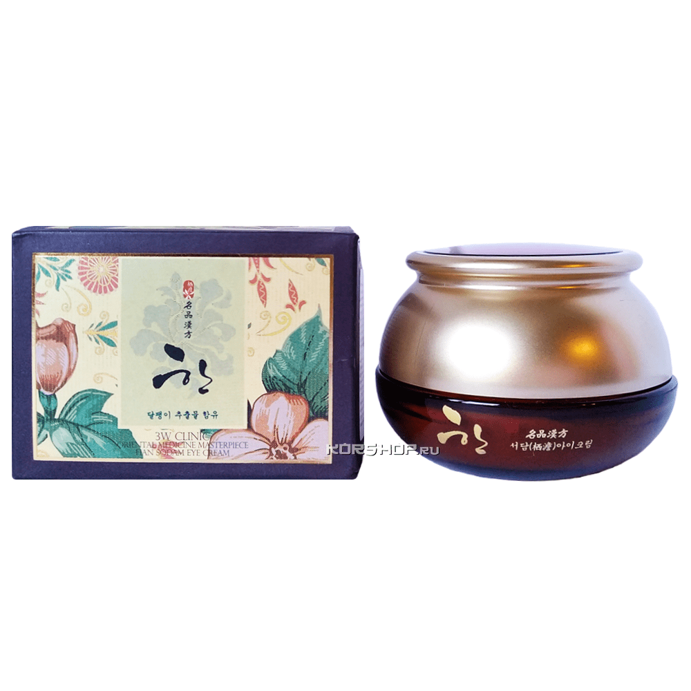 Крем для кожи вокруг глаз с экстрактом женьшеня Oriental Medicine Master Piece Han So Dam Eye Cream 3W Clinic, Корея, 50 мл