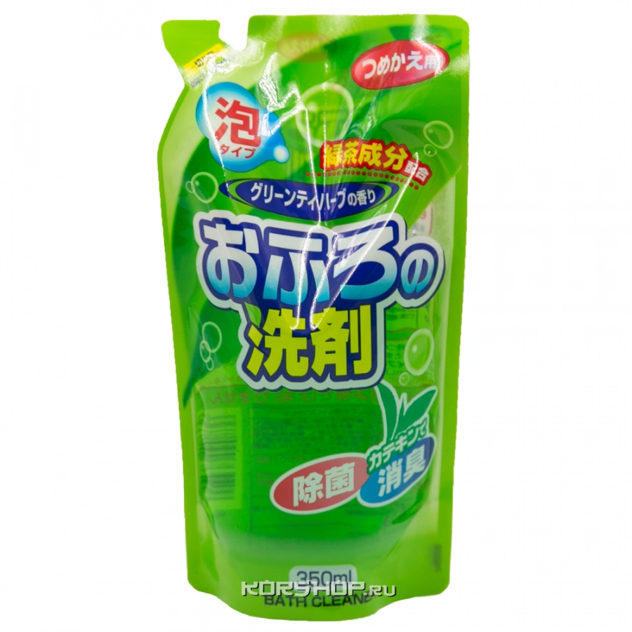 Пеномоющее средство для ванны с ароматом зеленого чая Bath Cleaner Rocket Soap, Япония, 350 мл Пеномоющее средство для ванны с ароматом зеленого чая Bath Cleaner Rocket Soap, Япония, 350 мл