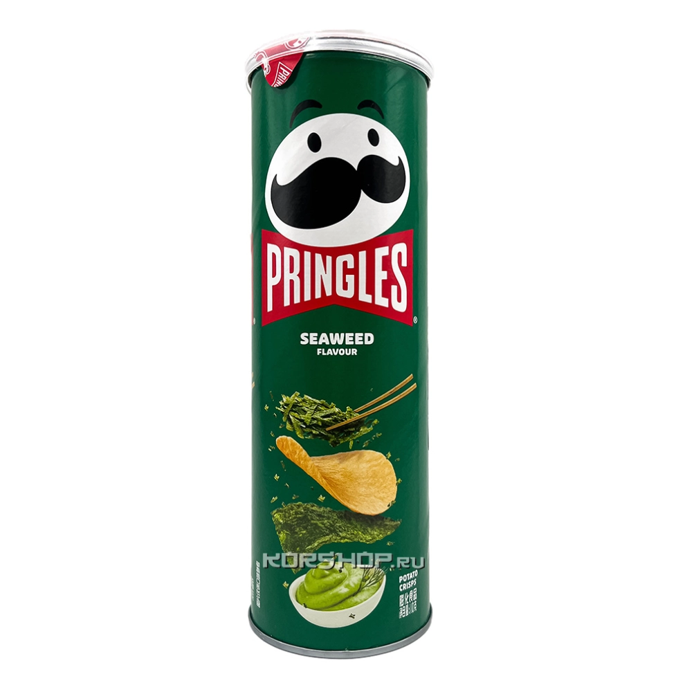 Чипсы со вкусом морской капусты и васаби Pringles, Китай, 110 г