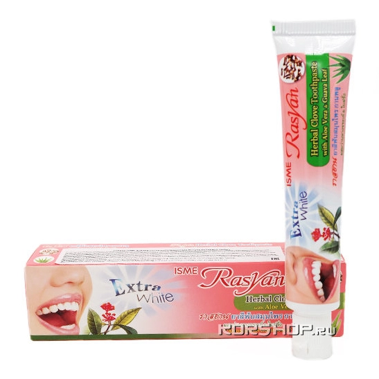 Отбеливающая зубная паста Гвоздика ISME Rasyan, Таиланд, 100 г Отбеливающая зубная паста Гвоздика ISME Rasyan, Таиланд, 100 г