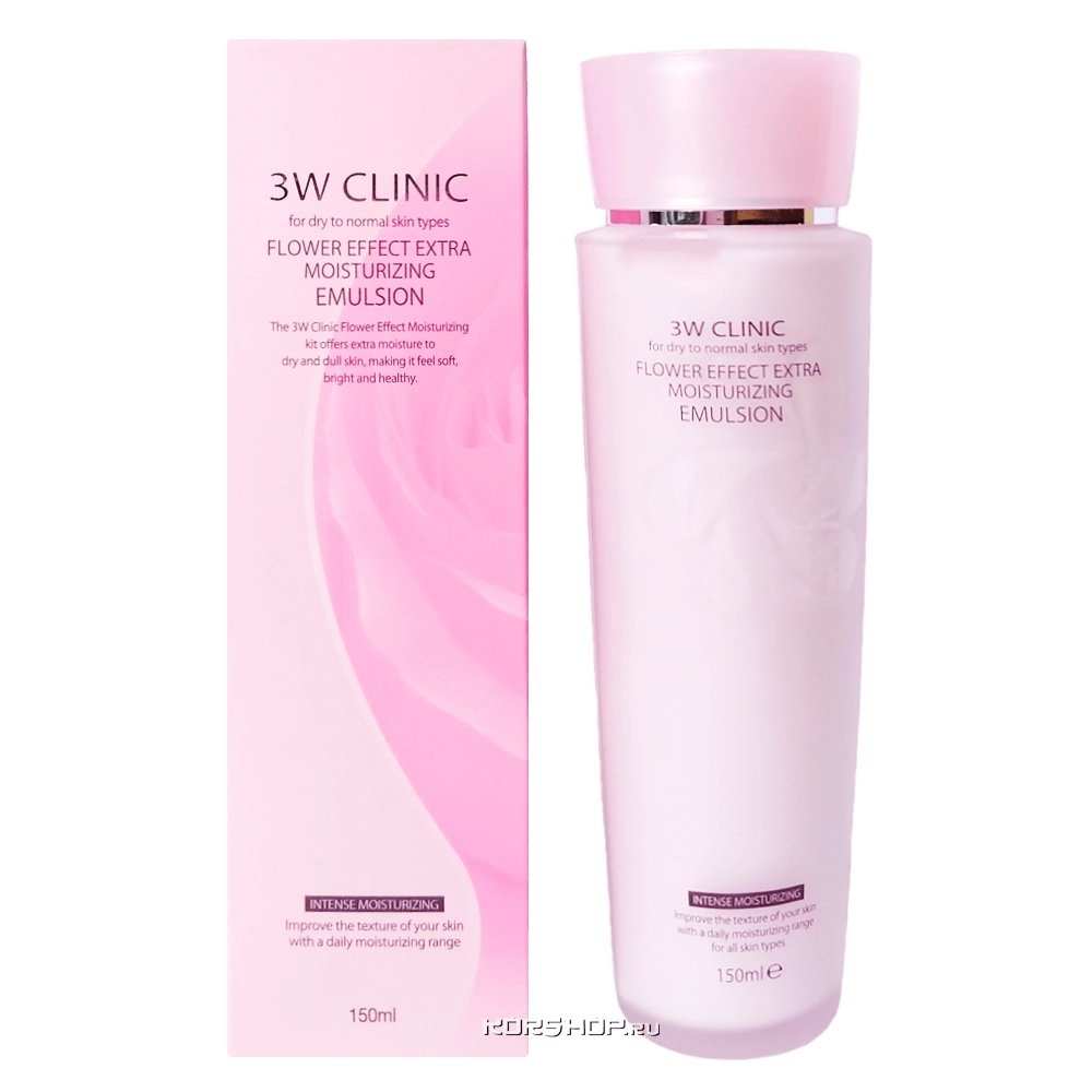 Увлажняющая эмульсия для лица Flower Effect 3W Clinic, Корея, 150 мл Увлажняющая эмульсия для лица Flower Effect 3W Clinic, Корея, 150 мл