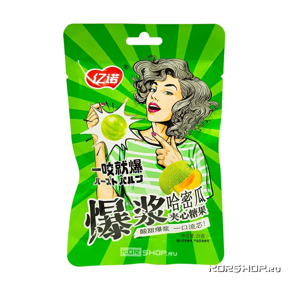 Леденцовая карамель со вкусом дыни Инуо / Yinuo, Китай, 25 г Леденцовая карамель со вкусом дыни Инуо / Yinuo, Китай, 25 г