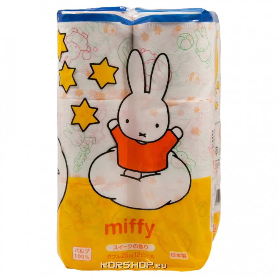 Туалетная бумага Miffy Regular Marutomi (2 слоя), Япония