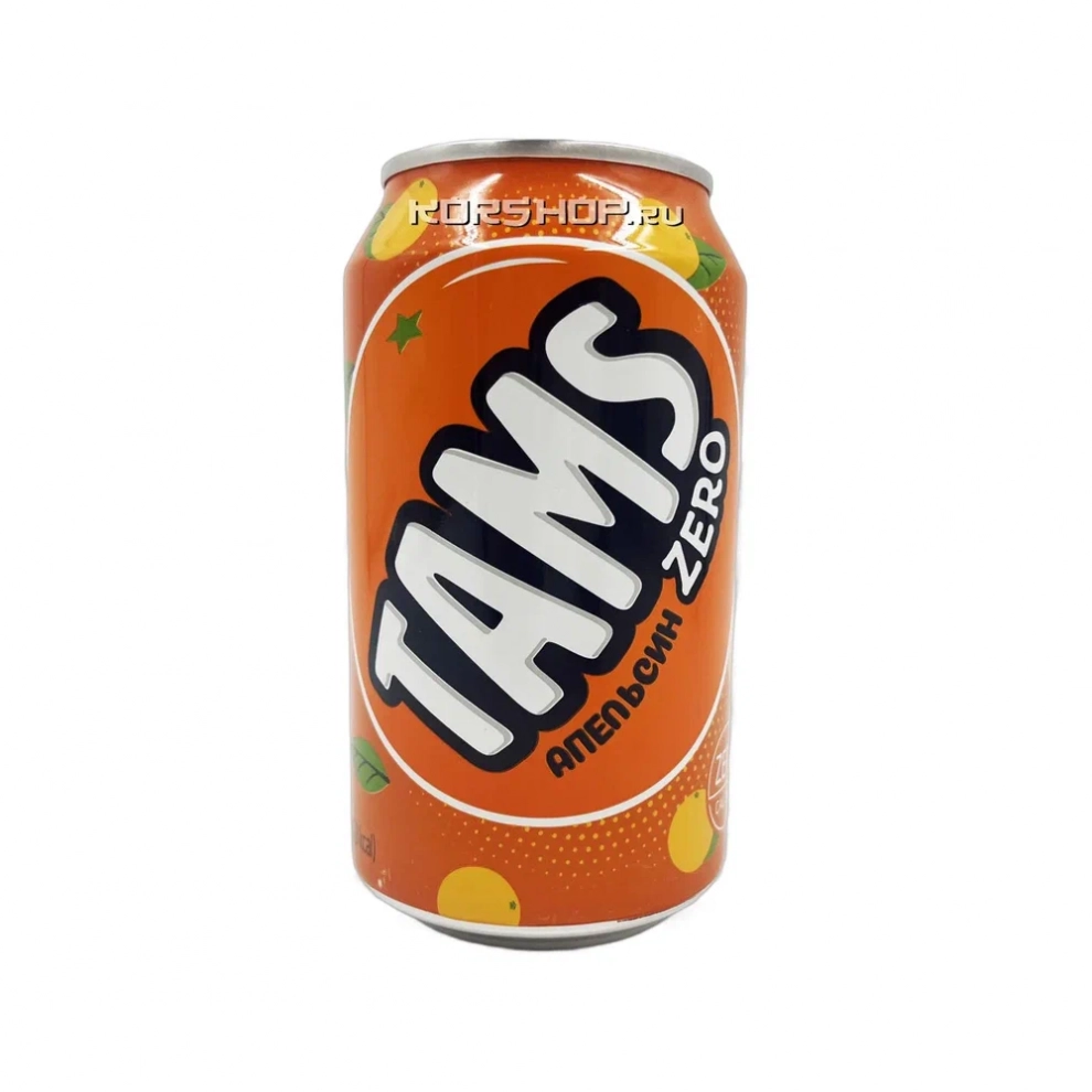 Газированный б/а напиток Апельсин (0 ккал) Zero Tams Lotte, Корея, 355 мл