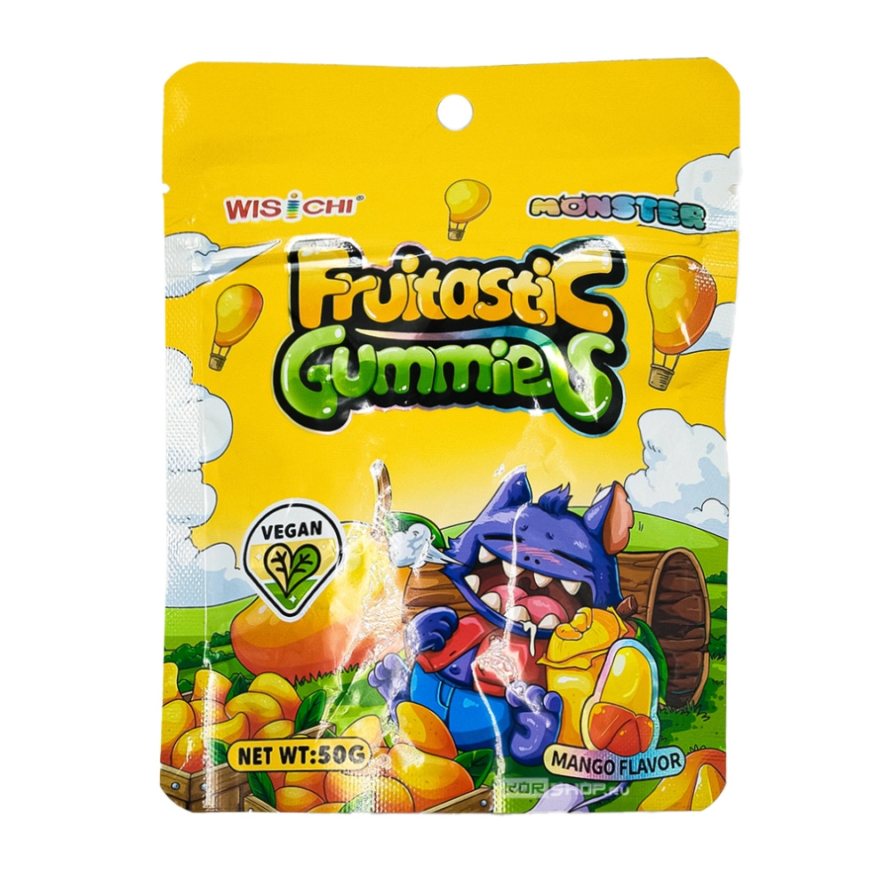 Жевательный мармелад со вкусом манго Fruitastic Monster Vegan (Китай), 50 г Жевательный мармелад со вкусом манго Fruitastic Monster Vegan (Китай), 50 г