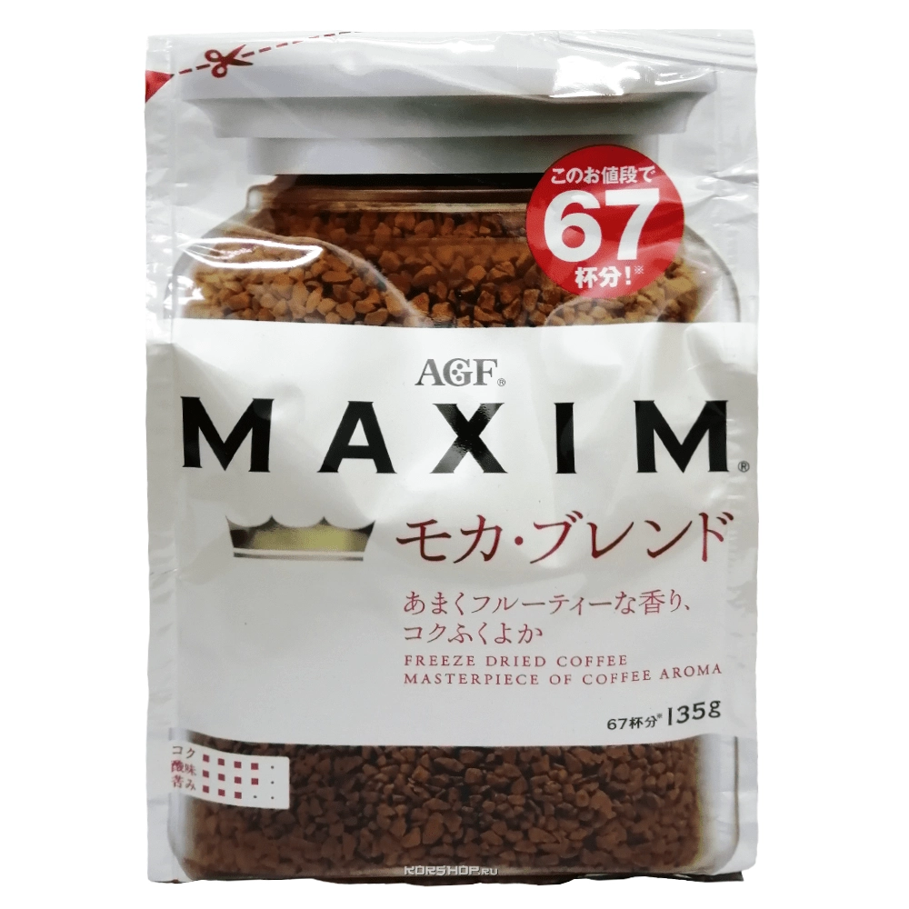 Натуральный растворимый кофе Мока Maxim AGF, Япония, 135 г Натуральный растворимый кофе Мока Maxim AGF, Япония, 135 г