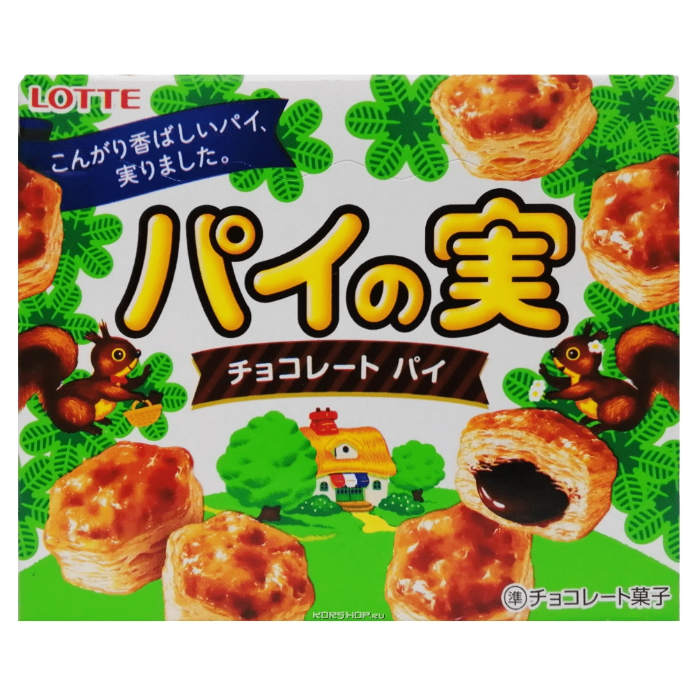 Бисквитное печенье со вкусом шоколада Pie No Mi Lotte, Япония, 73 г Бисквитное печенье со вкусом шоколада Pie No Mi Lotte, Япония, 73 г