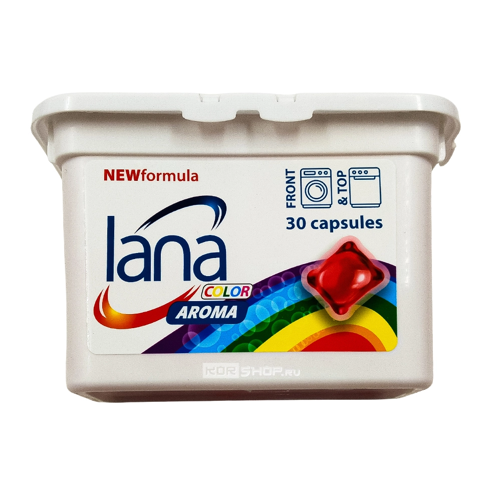 Жидкое средство для стирки в капсулах (аромат розы) Лана / Lana, Китай, 30 капсул