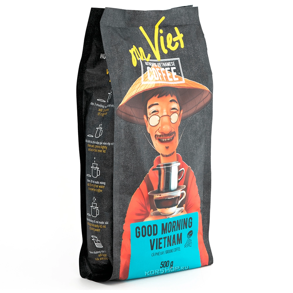 Молотый кофе «Доброе утро, Вьетнам» Mr.Viet, Вьетнам, 500 г Молотый кофе «Доброе утро, Вьетнам» Mr.Viet, Вьетнам, 500 г