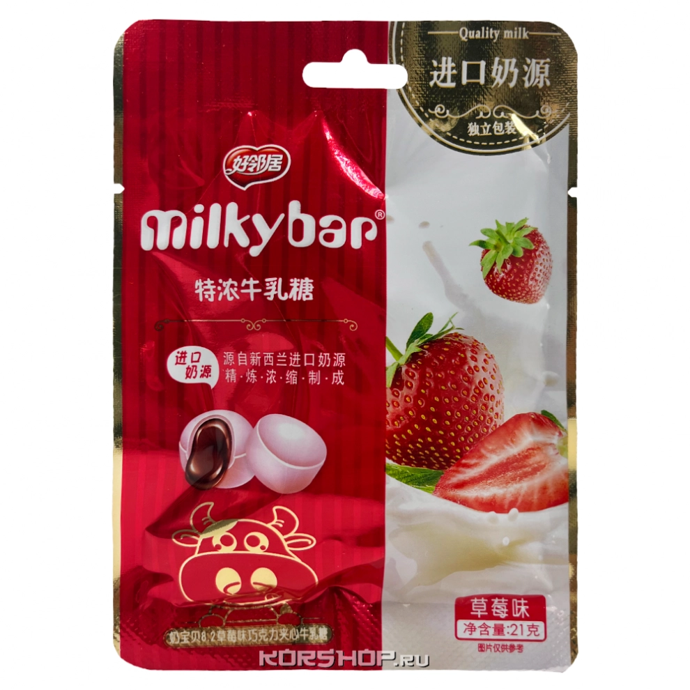 Конфеты Клубника с Шоколадом Milky Bar, 21 г