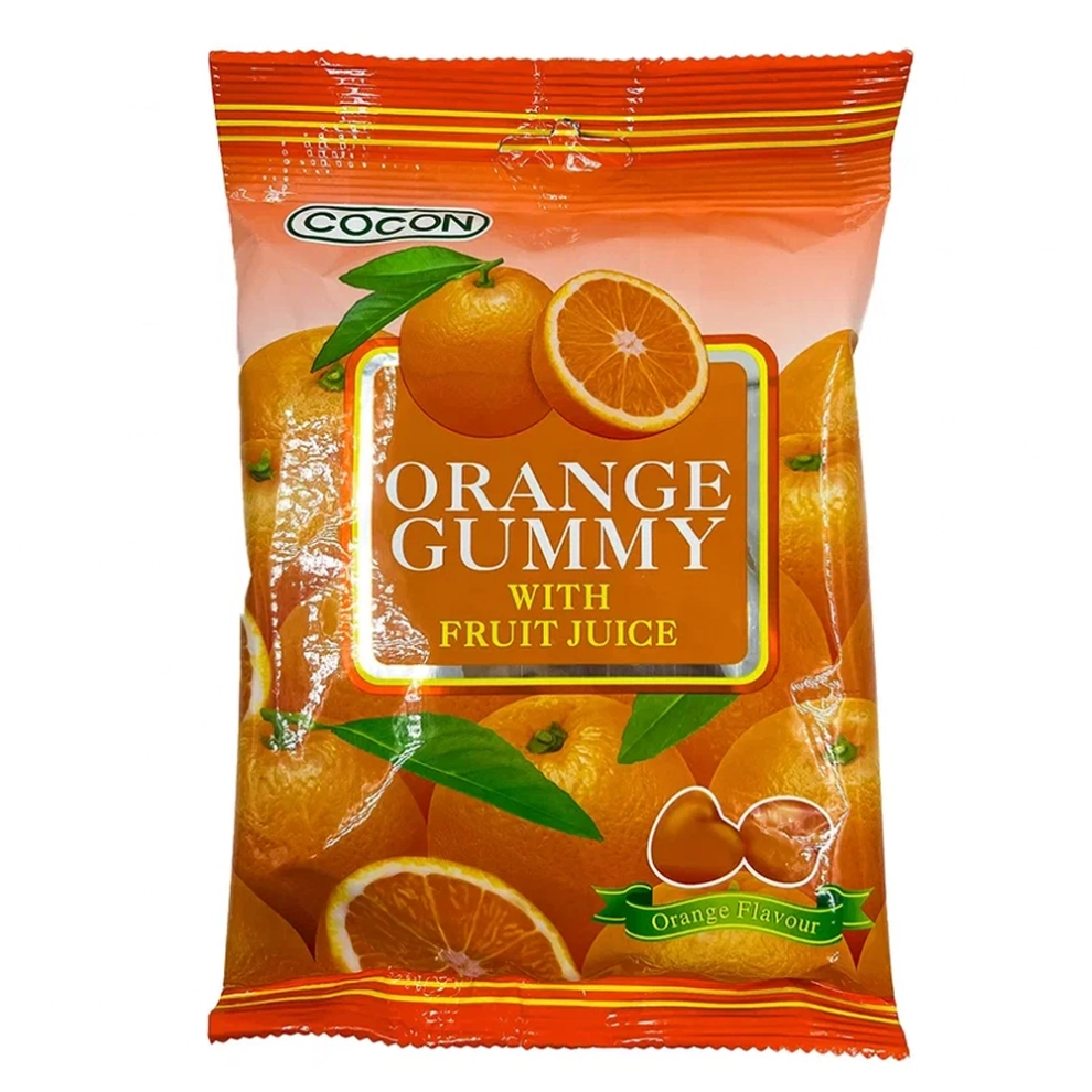 Мармелад жевательный со вкусом апельсина Cocon, Малайзия, 100 г Мармелад жевательный со вкусом апельсина Cocon, Малайзия, 100 г