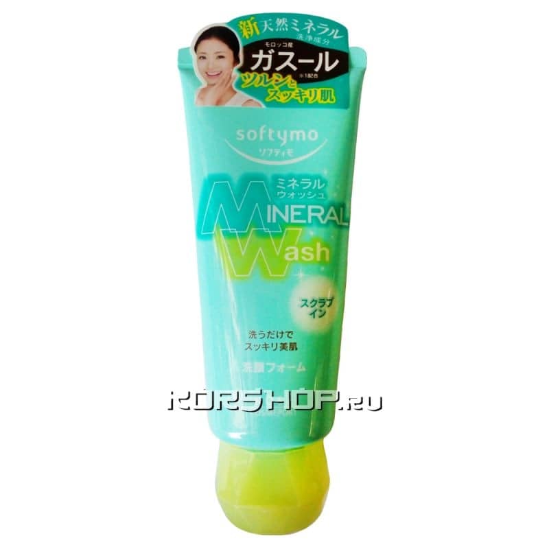 Пенка-скраб для умывания Kose Softymo Mineral Wash с цветочным ароматом, Япония, 130 г