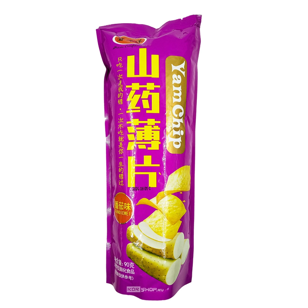 Чипсы из ямса со вкусом томата Yamchip, Китай, 90 г