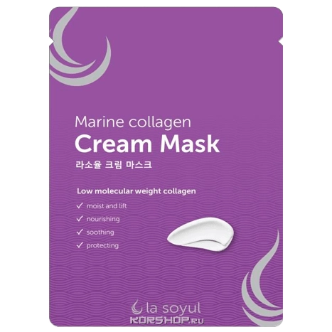 Тканевая крем-маска с морским коллагеном La Soyul Marine Collagen, Корея Тканевая крем-маска с морским коллагеном La Soyul Marine Collagen, Корея