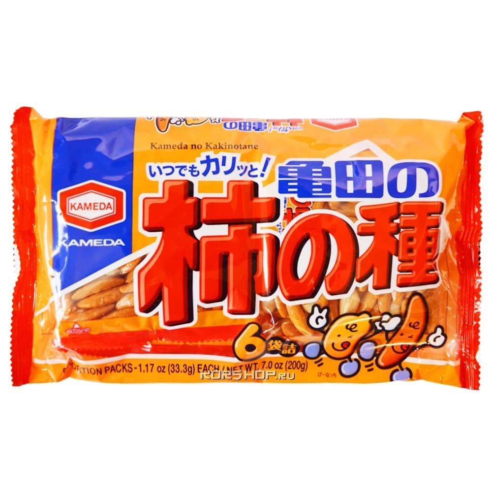 Рисовые снеки с красным перцем и арахисом Kakinotane Kameda, Япония, 200 г